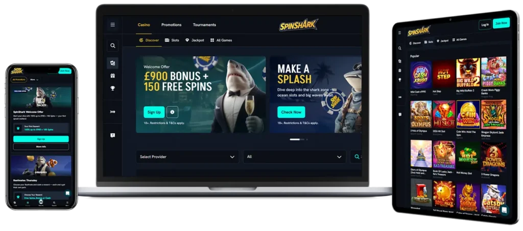 Spinshark Casino App Screenshot